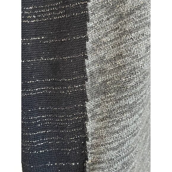 Lane Bryant Dress 22 Gray Midi Sweater Metallic Neutral Retro Minimalist Goth - Picture 9 of 16